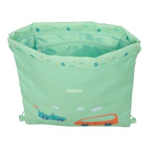 Sac à dos serré par des ficelles Safta Coches Vert 26 x 34 x 1 cm