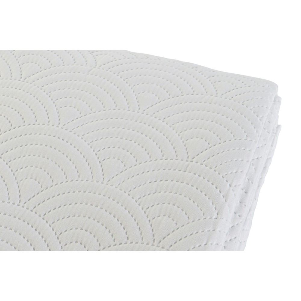 Steppdecke DKD Home Decor Weiß Einzelmatratze Doppelmatratze 180 x 260 x 1 cm