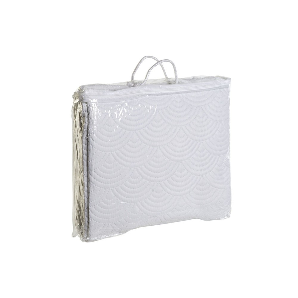 Steppdecke DKD Home Decor Weiß Einzelmatratze Doppelmatratze 180 x 260 x 1 cm