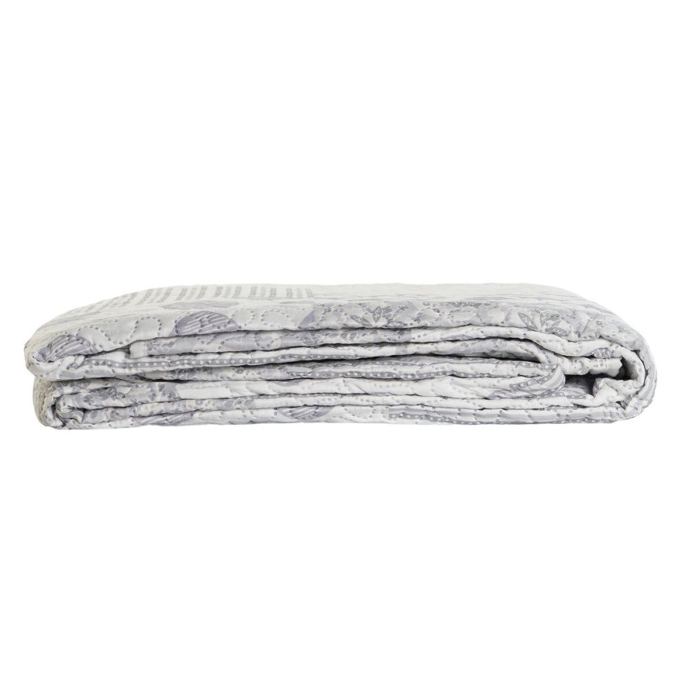 Steppdecke DKD Home Decor Beige Grau Einzelmatratze Doppelmatratze 180 x 260 x 1 cm
