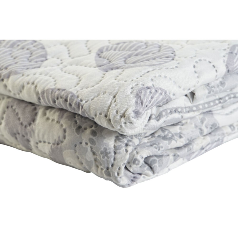 Steppdecke DKD Home Decor Beige Grau Einzelmatratze Doppelmatratze 180 x 260 x 1 cm