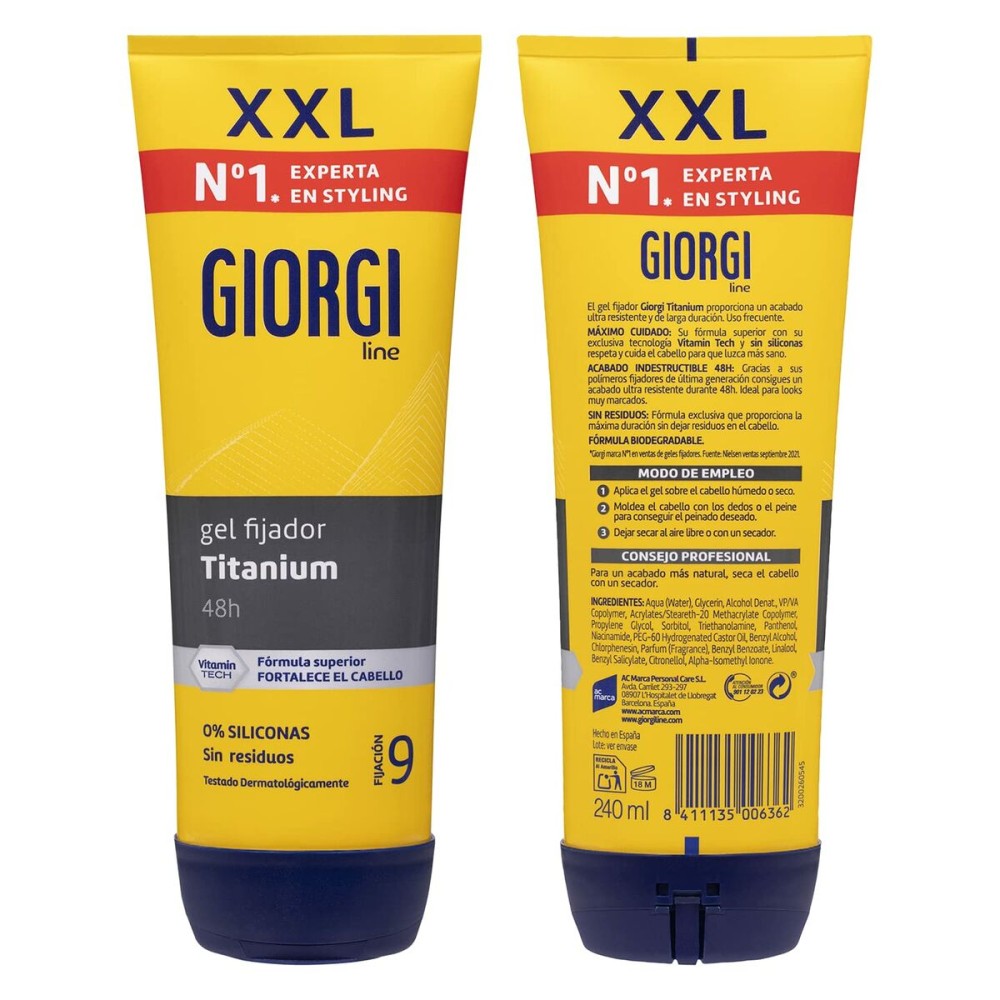 Fixiergel Giorgi Nº9 Absolute Titanium 240 ml