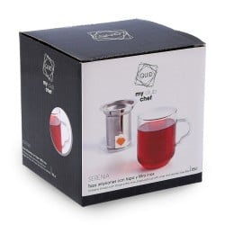 Filtertasse für Teeaufgüsse Quid Serenia Durchsichtig Glas Edelstahl 350 ml (12 Stück)