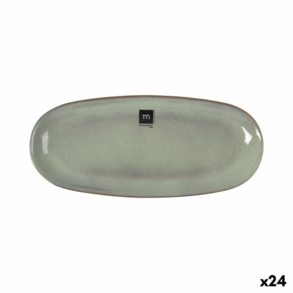 Kochschüssel La Mediterránea Macarella green Oval 29 x 13,5 x 2,4 cm (24 Stück)