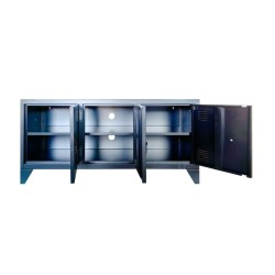 TV furniture Home ESPRIT Black Metal 120 x 40 x 58 cm