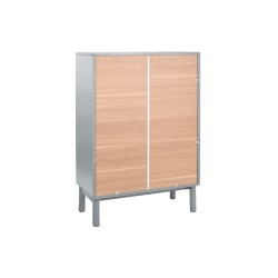 Schubladenschrank Home ESPRIT Blau Grau Polypropylen Holz MDF 80 x 40 x 117 cm