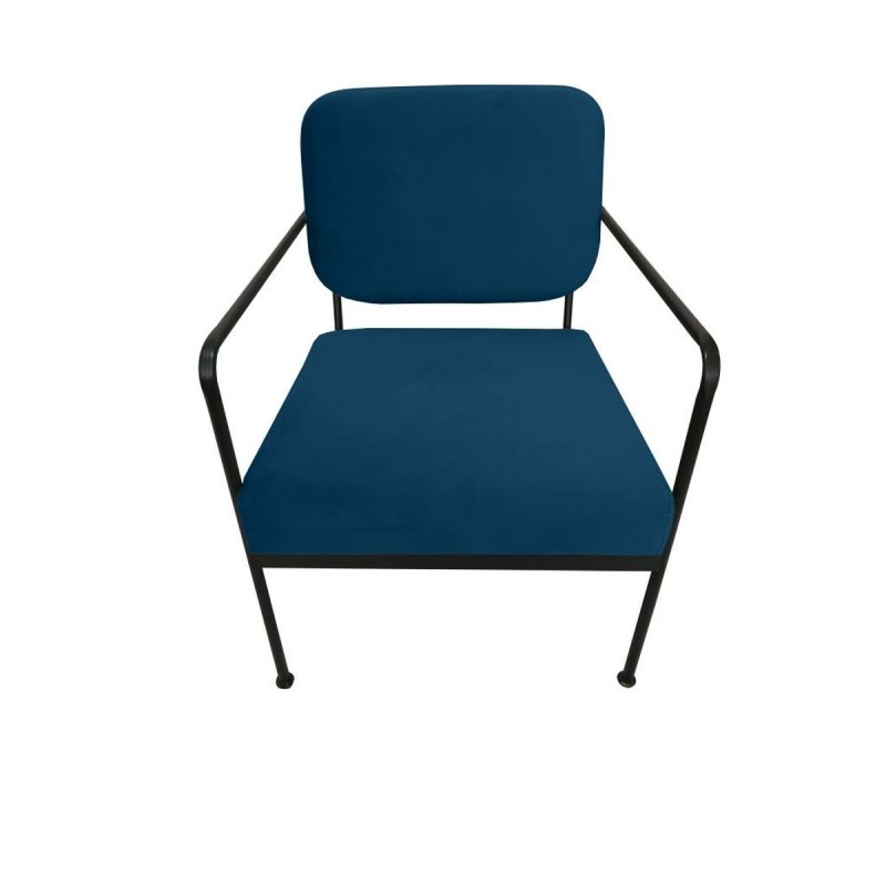 Siège DKD Home Decor Bleu Métal 62 x 76 x 76 cm 55,5 x 72 x 71 cm