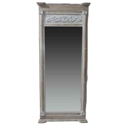 Wall mirror Home ESPRIT White Natural Romantic 87,6 x 9,5 x 203 cm