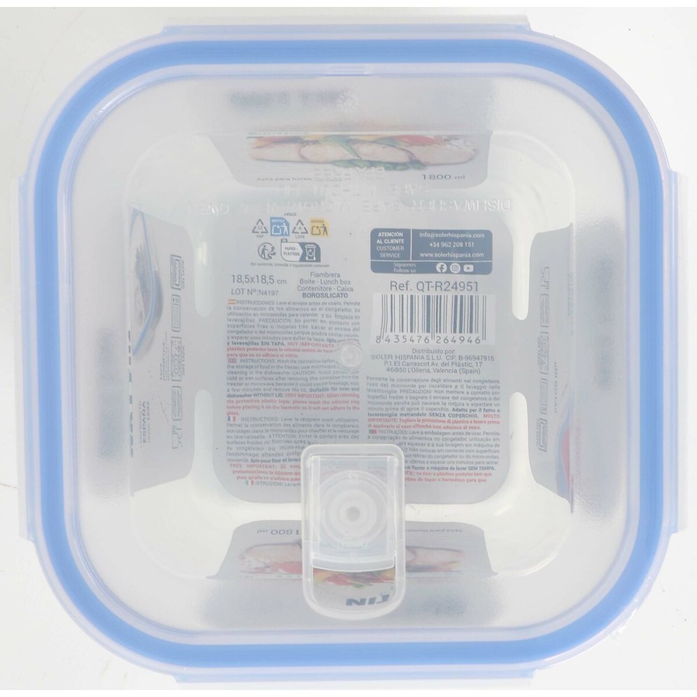 Lunch box Quttin Squared 1,8 L (6 Units)