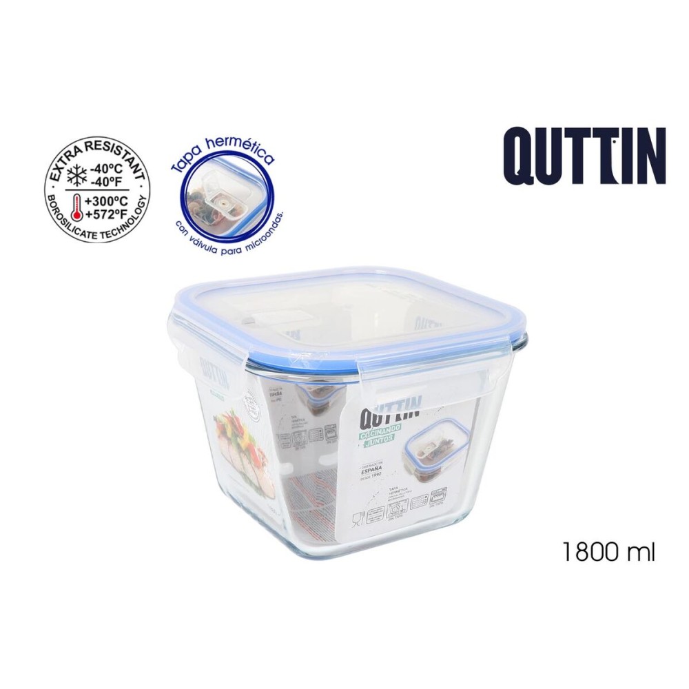 Lunch box Quttin Squared 1,8 L (6 Units)