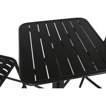 Tisch-Set mit 2 Stühlen Home ESPRIT Schwarz Metall Polypropylen 60 x 60 x 102 cm