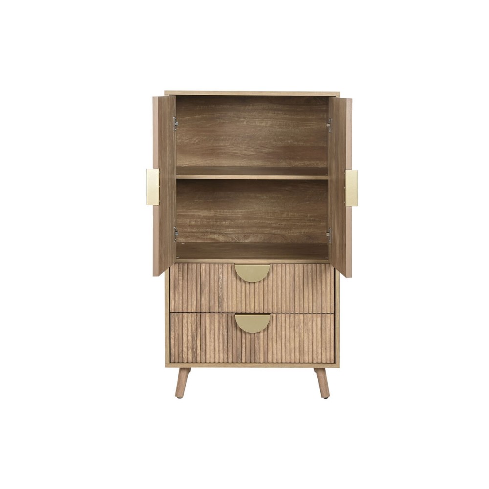 Cupboard Home ESPRIT Brown Golden Wood MDF Wood 60 x 40 x 110 cm