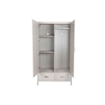 Cupboard Home ESPRIT Light grey Metal MDF Wood