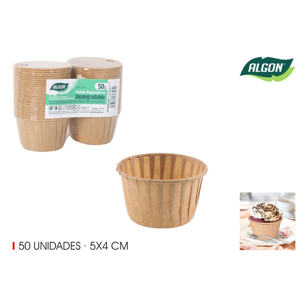 Backformen-Set Algon Papier 5 x 4 cm 50 Stücke (36 Stück)
