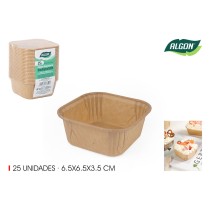 Backformen-Set Algon Papier 6,5 x 6,5 x 3,5 cm 25 Stücke (36 Stück)