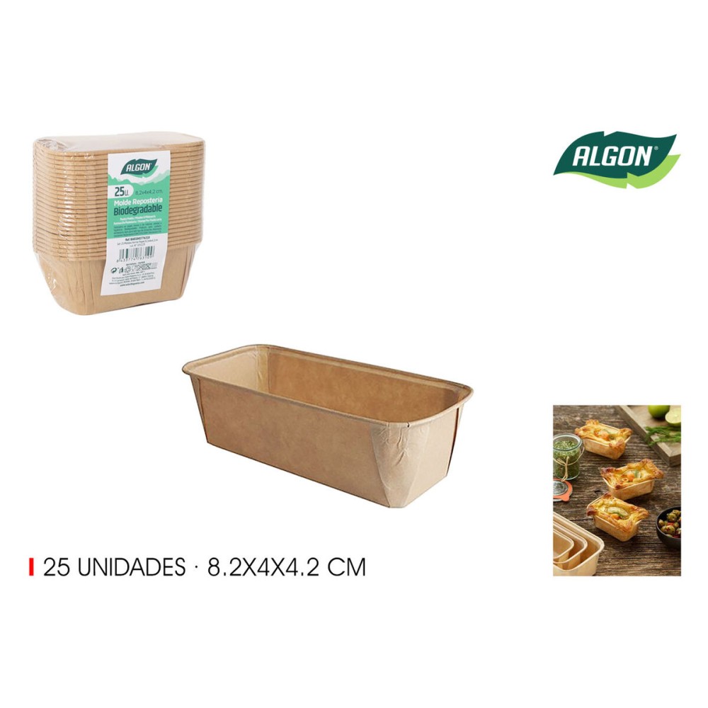 Backformen-Set Algon Papier 8,2 x 4 x 4,2 cm 25 Stücke (36 Stück)