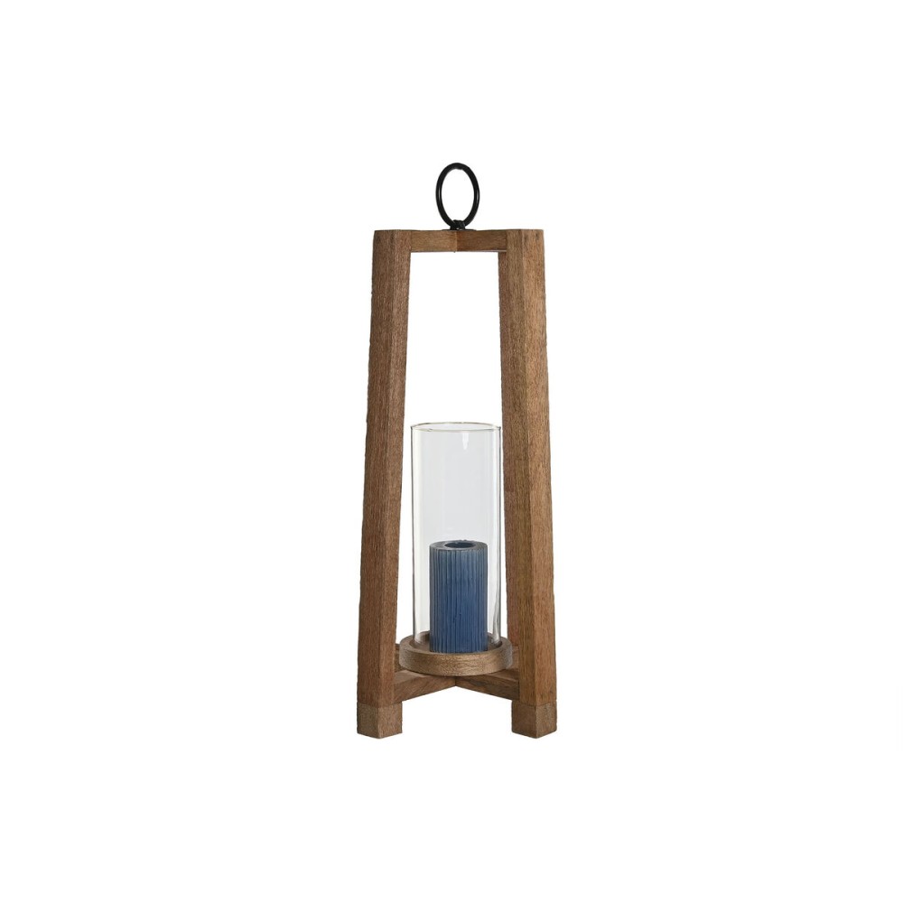 Kerzenschale Home ESPRIT Braun natürlich Kristall Mango-Holz 27 x 27 x 54 cm
