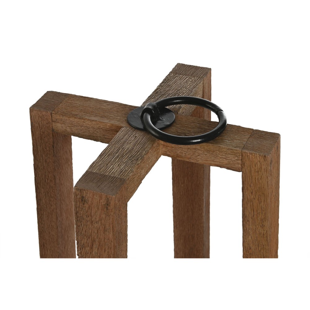 Kerzenschale Home ESPRIT Braun natürlich Kristall Mango-Holz 27 x 27 x 54 cm
