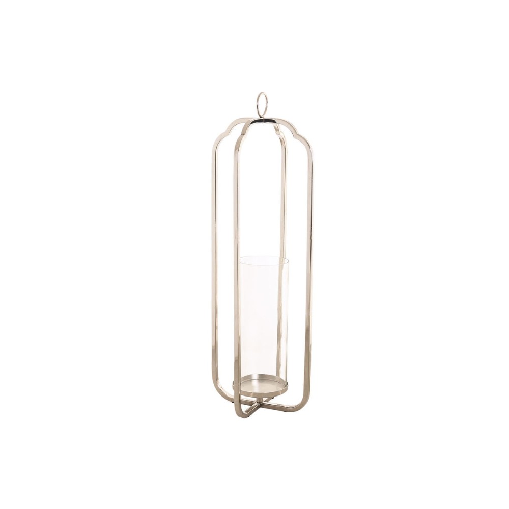 Kerzenschale Home ESPRIT Silberfarben Kristall Stahl 21 x 21 x 62 cm