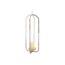 Kerzenschale Home ESPRIT Silberfarben Kristall Stahl 21 x 21 x 62 cm