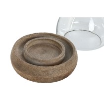Kerzenschale Home ESPRIT Braun natürlich Kristall Mango-Holz 30 x 30 x 40 cm (2 Stück)