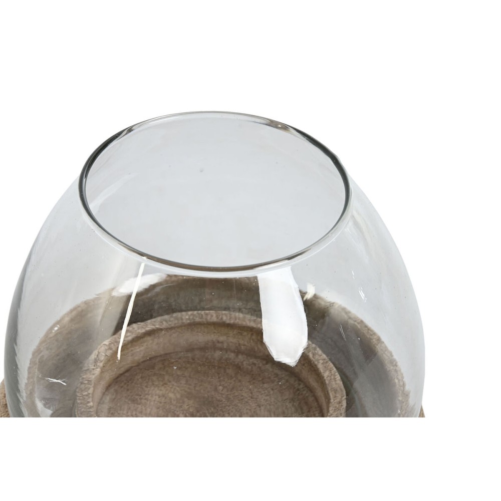 Candleholder Home ESPRIT Brown Natural Crystal Mango wood 30 x 30 x 40 cm (2 Units)