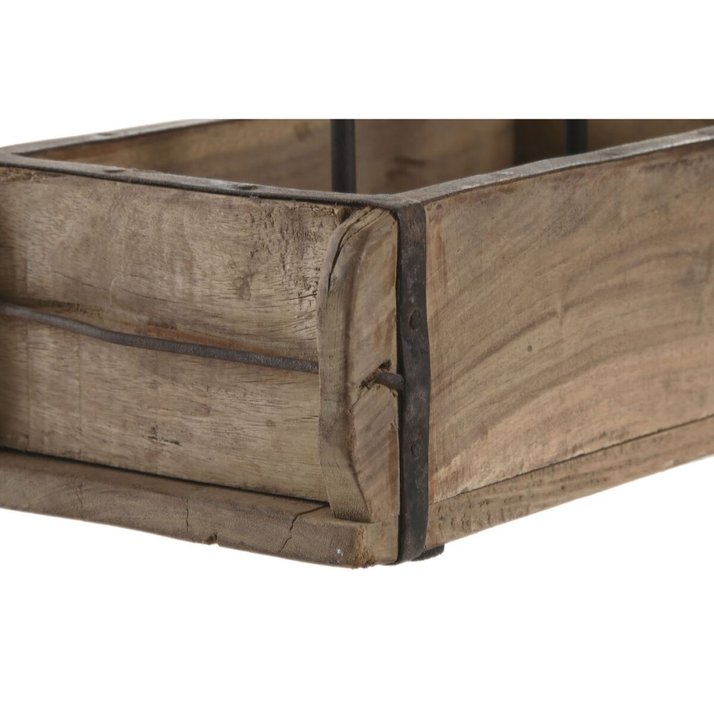 Kerzenschale Home ESPRIT natürlich Eisen Teakholz 60 x 15 x 14 cm