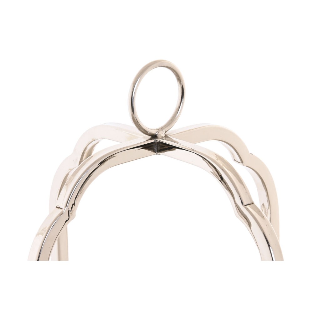 Bougeoir Home ESPRIT Argenté Verre Acier 21 x 21 x 49 cm