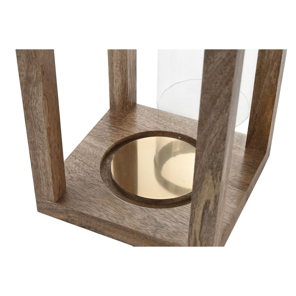 Kerzenschale Home ESPRIT Braun Stahl Mango-Holz 25 x 25 x 54 cm
