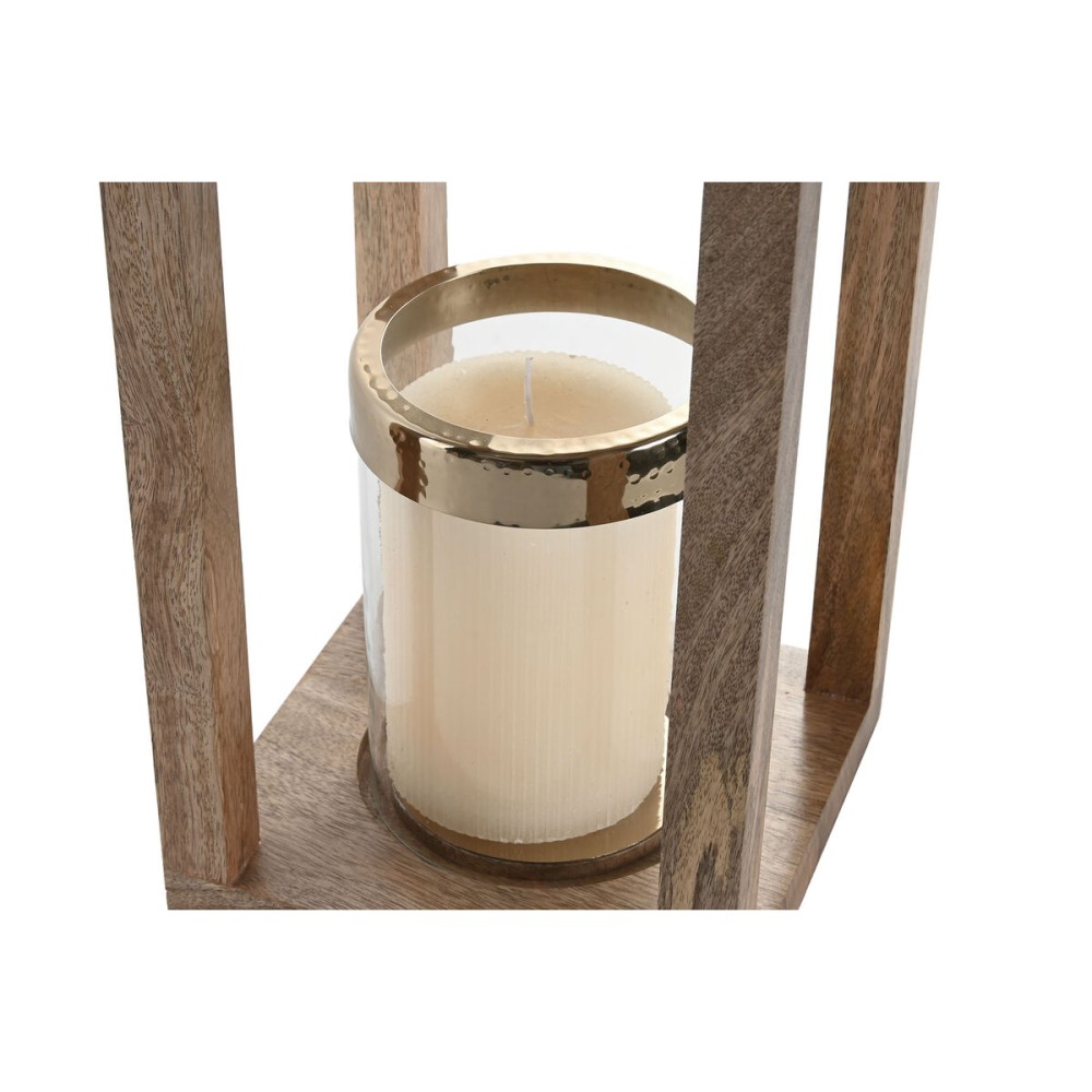 Kerzenschale Home ESPRIT Braun Stahl Mango-Holz 25 x 25 x 54 cm