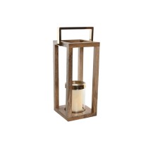 Kerzenschale Home ESPRIT Braun Stahl Mango-Holz 25 x 25 x 54 cm
