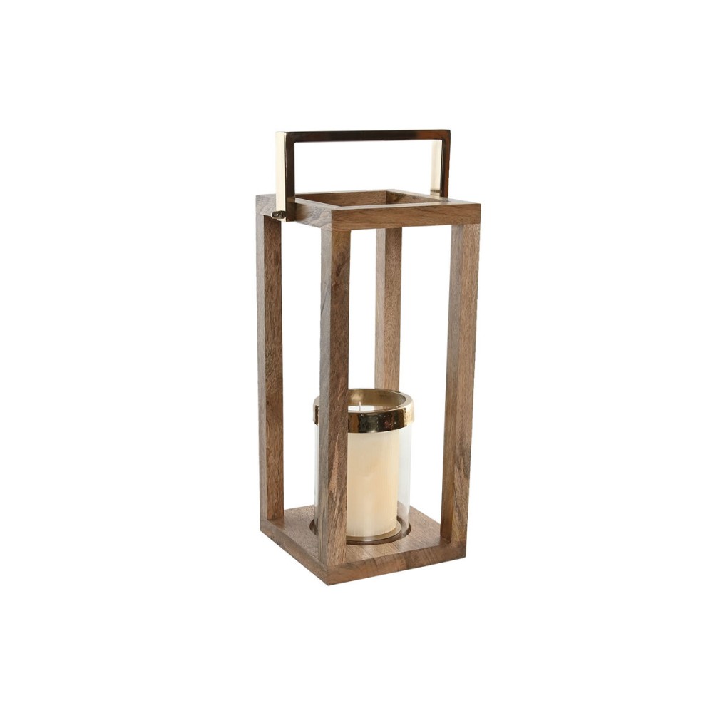 Kerzenschale Home ESPRIT Braun Stahl Mango-Holz 25 x 25 x 54 cm