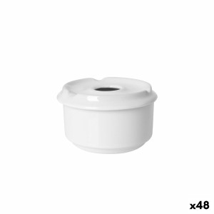Aschenbecher Weiß 11 x 11 x 7 cm Gastronomie (48 Stück)