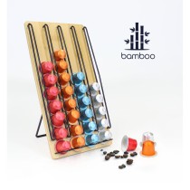 Organizer für Kaffeekapseln Quttin Bambus 35 x 18 x 4 cm 40 Kaffeekapseln (6 Stück)
