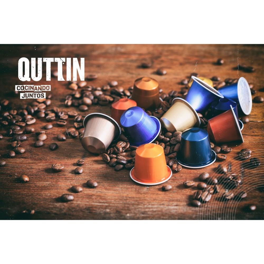 Organizer für Kaffeekapseln Quttin Bambus 35 x 18 x 4 cm 40 Kaffeekapseln (6 Stück)