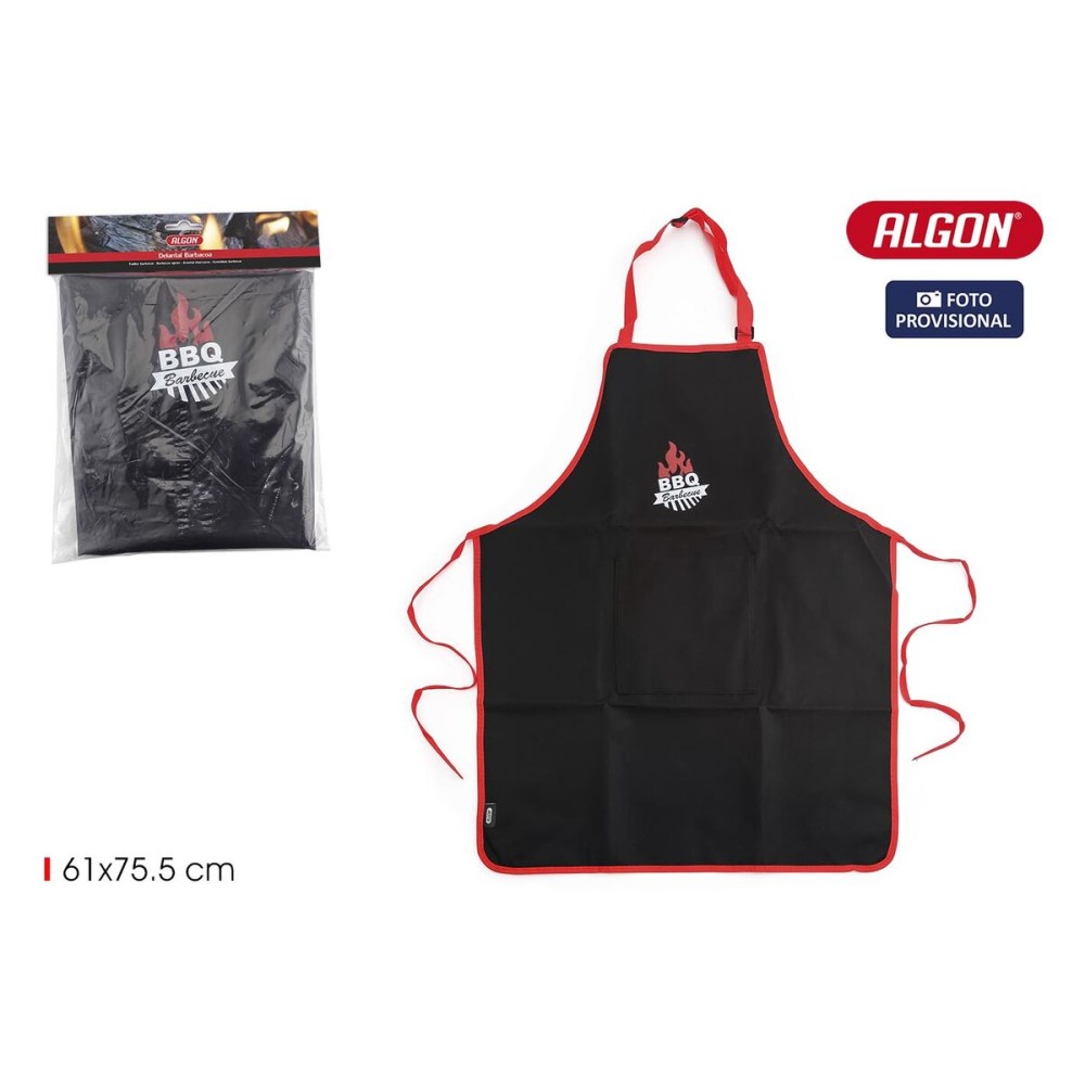 Schürze Algon 61 x 75,5 cm Schwarz Grill