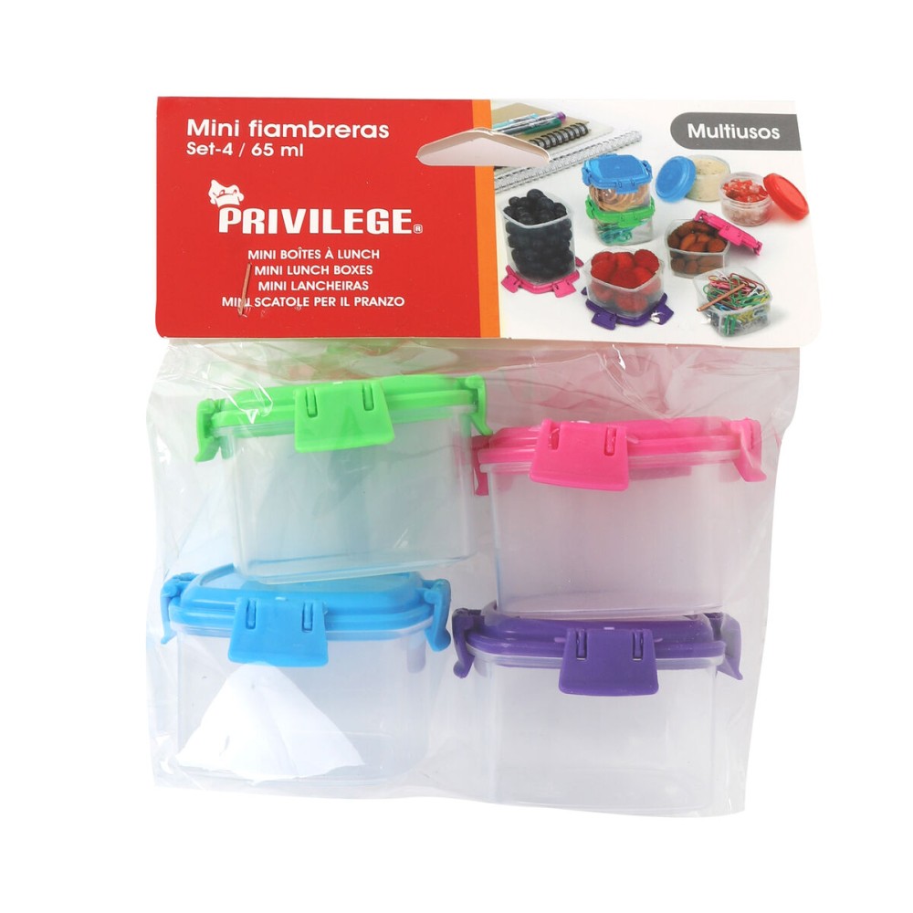 Ensemble de Boîtes à Lunch Privilege 65 ml Mini 4 Pièces (24 Unités)
