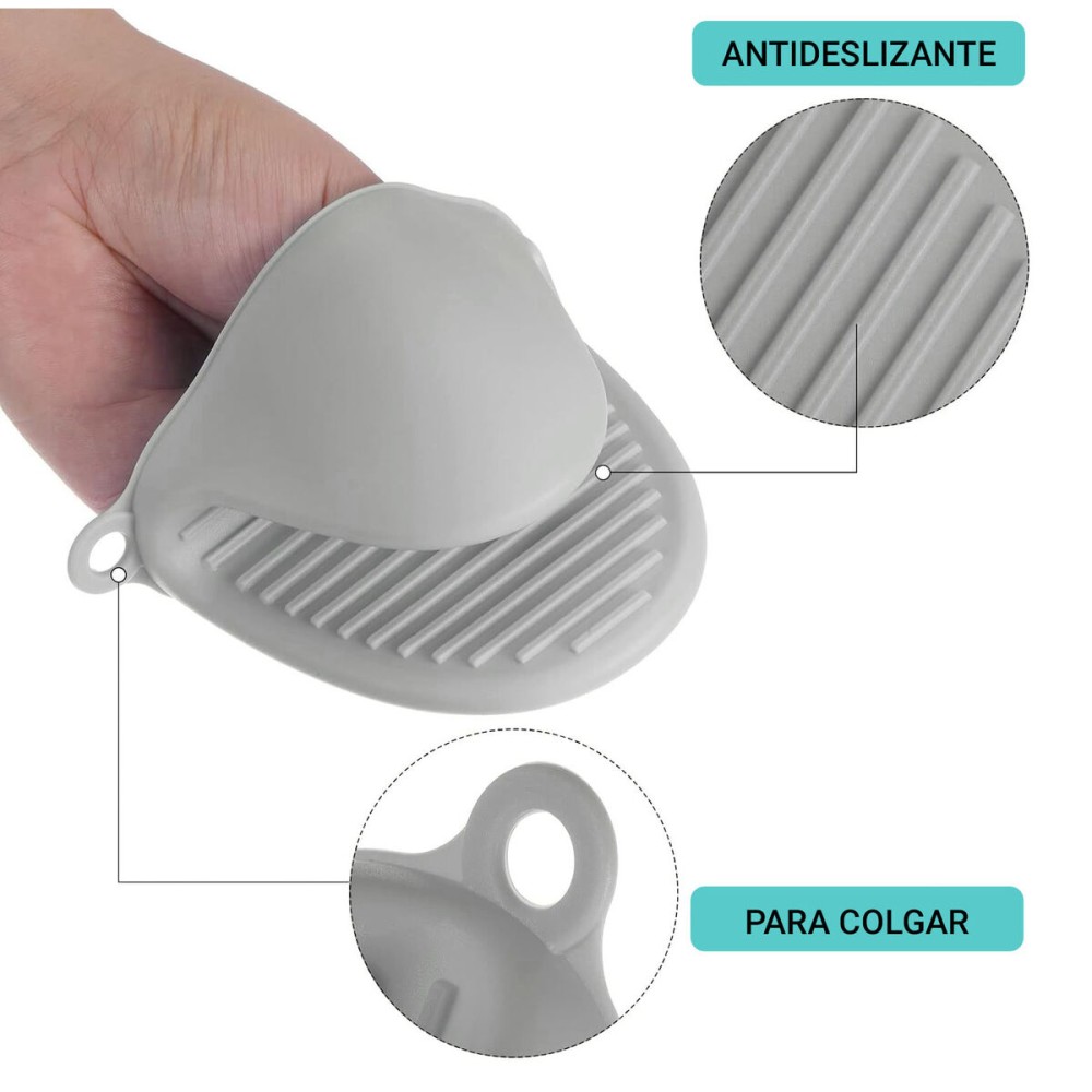 Gant à Four Quttin Silicone 11 x 7,5 x 10 cm 2 Pièces (24 Unités)