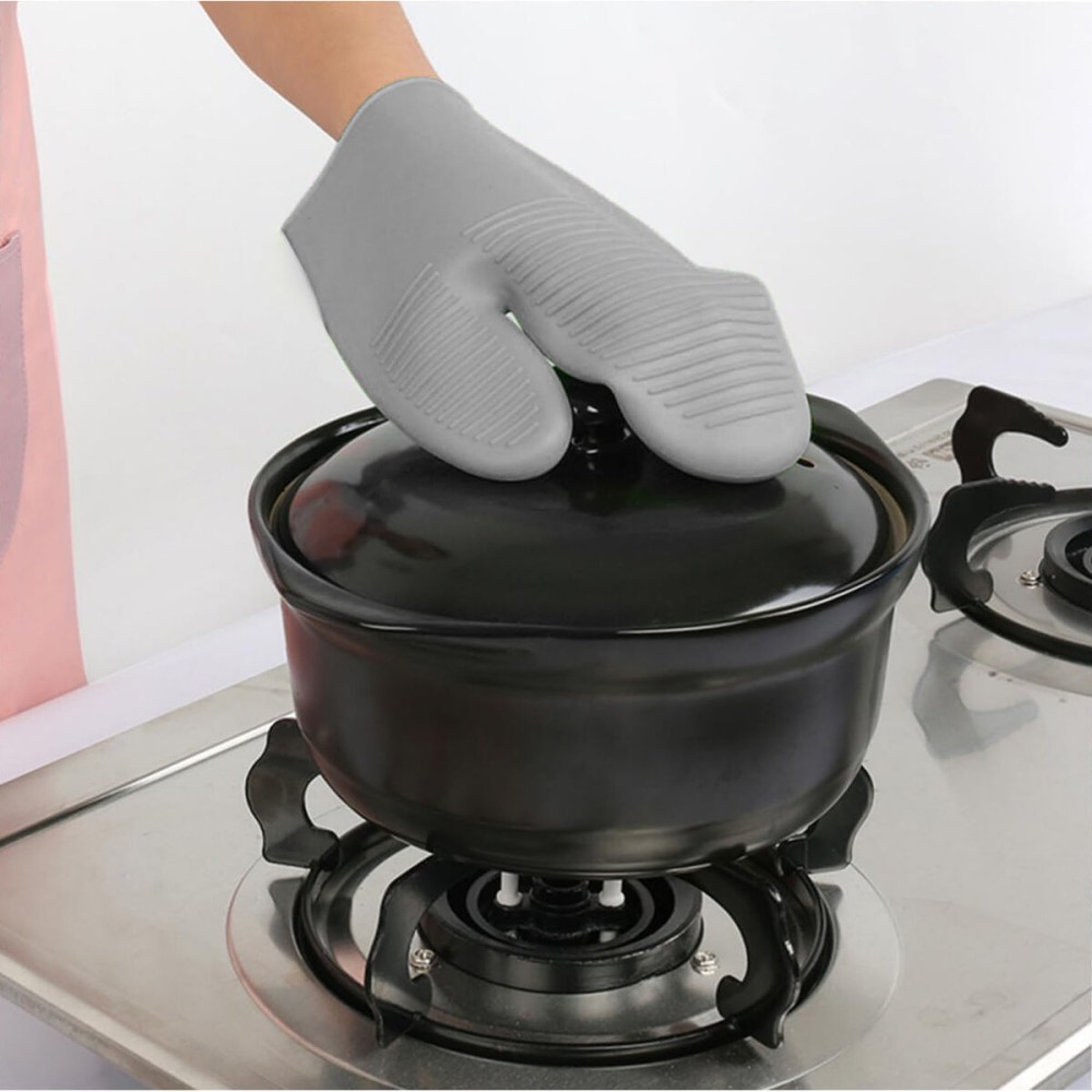 Oven Mitt Quttin Silicone 22 x 18 cm (24 Units)