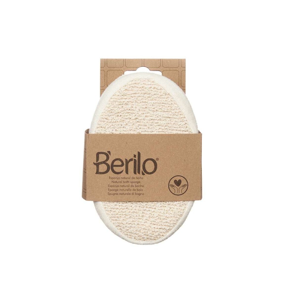 Body Sponge Berilo B7081-8 White Beige 15 x 5 x 10 cm (12 Units)