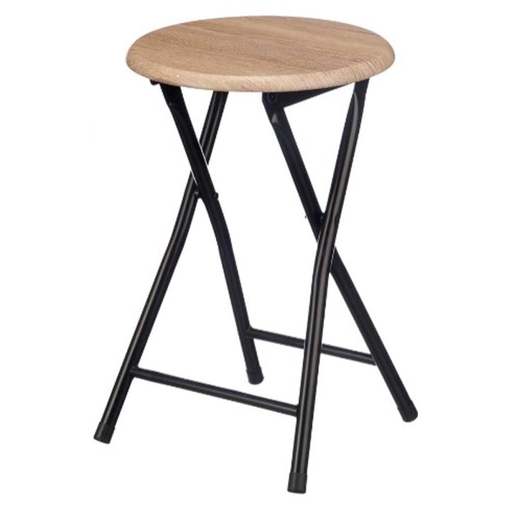 Stool Gift Decor WR7007M Natural PVC Metal MDF Wood 30 x 46 x 30 cm 71,8 x 6,5 x 30 cm (8 Units)