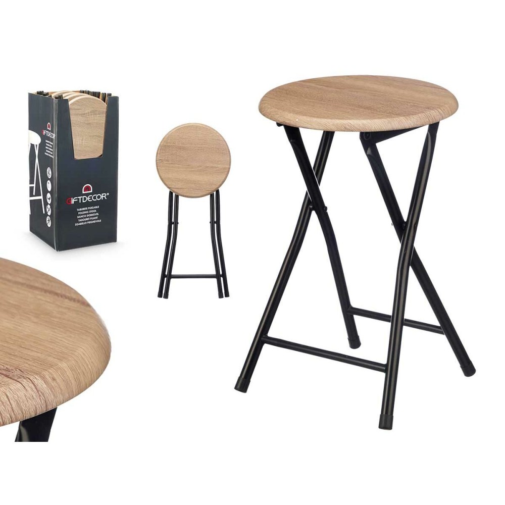 Hocker Gift Decor WR7007M natürlich PVC Metall Holz MDF 30 x 46 x 30 cm 71,8 x 6,5 x 30 cm (8 Stück)