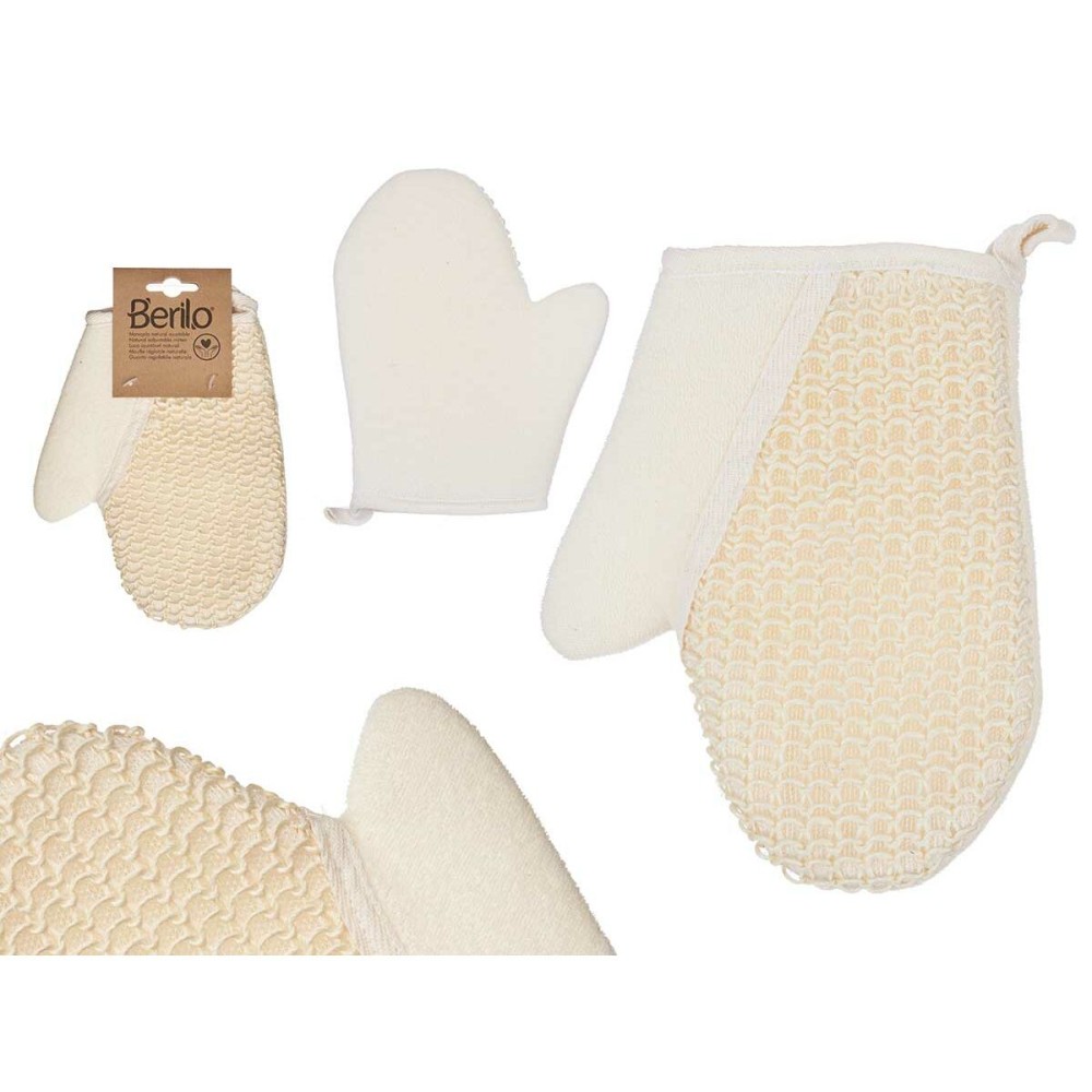 Peeling-Handschuh Berilo B7083-10 Weiß Beige (12 Stück)