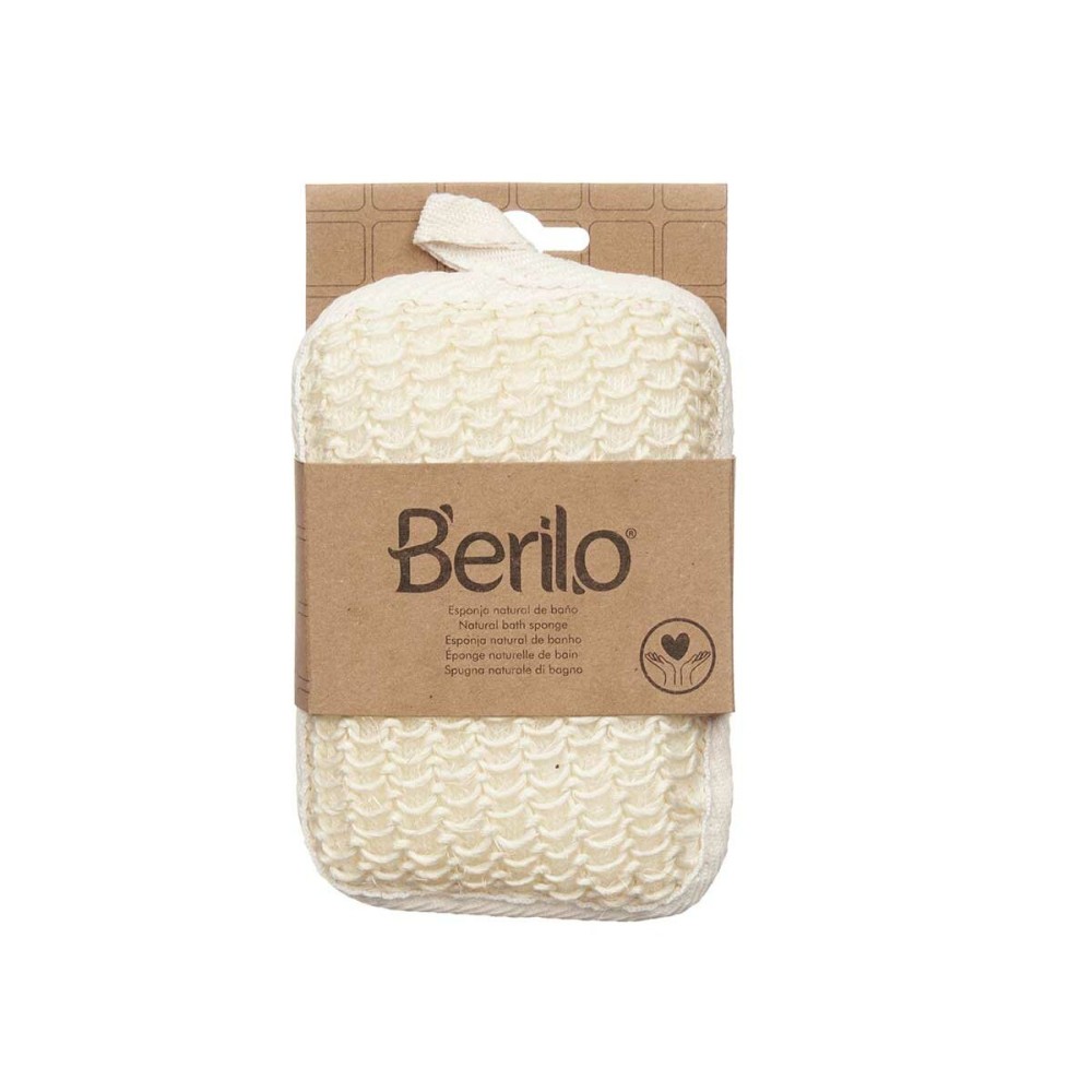 Body Sponge Berilo B7083-6 White Beige 11 x 16,5 x 3 cm (12 Units)