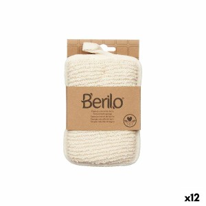 Body Sponge Berilo B7081-6 White Beige 11 x 16,5 x 2 cm (12 Units)