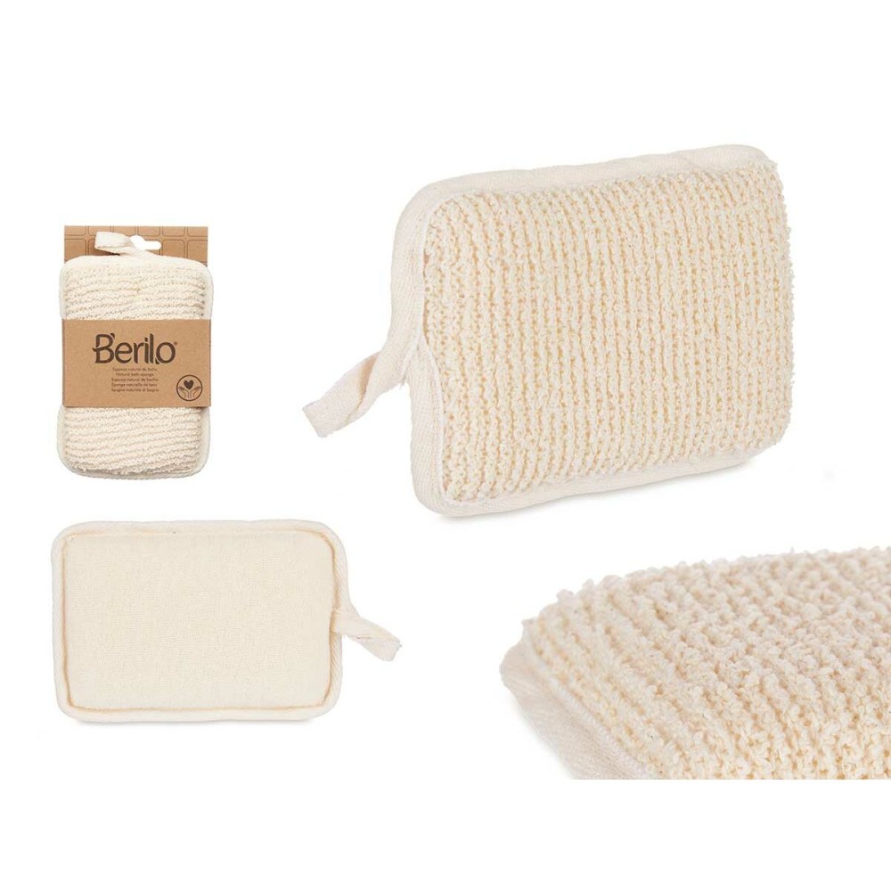 Body Sponge Berilo B7081-6 White Beige 11 x 16,5 x 2 cm (12 Units)