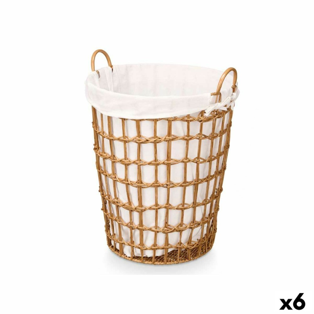 Panier Kipit HX30552 Naturel Polyester Tissu polypropylène Fer Plastique 50 % coton (6 Unités)