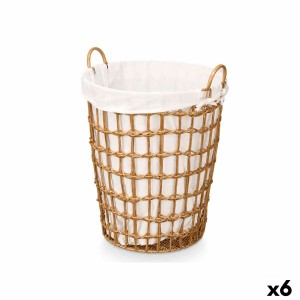 Korb Kipit HX30552 natürlich Polyester Stoff Polypropylen Eisen Kunststoff 50 % Baumwolle (6 Stück)