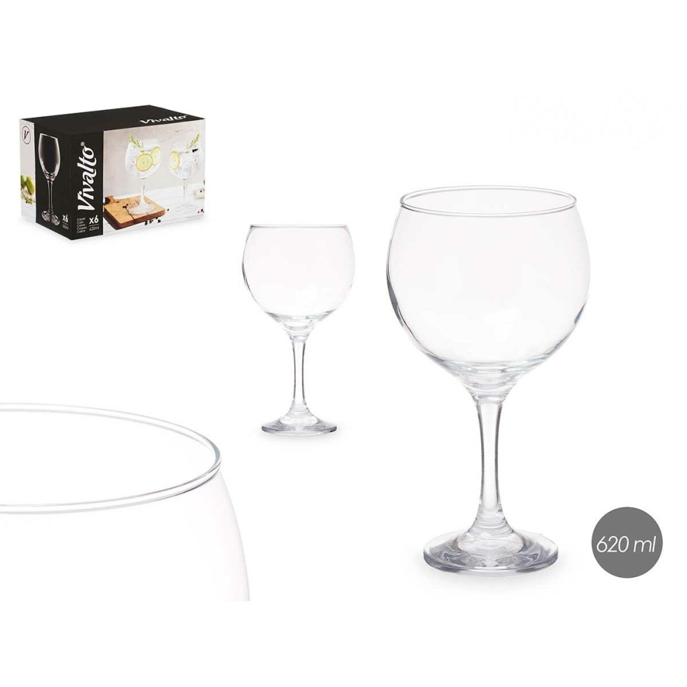 Verre Vivalto R0210LB-21/BHZ6 Transparent verre 600 ml (6 Unités)