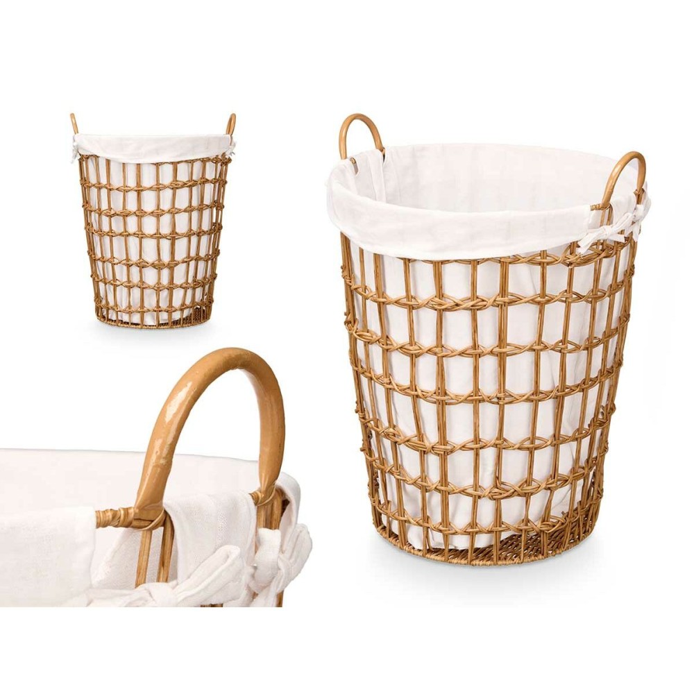 Basket Kipit HX30552 Natural Polyester Cloth polypropylene Iron Plastic 50 % cotton (6 Units)